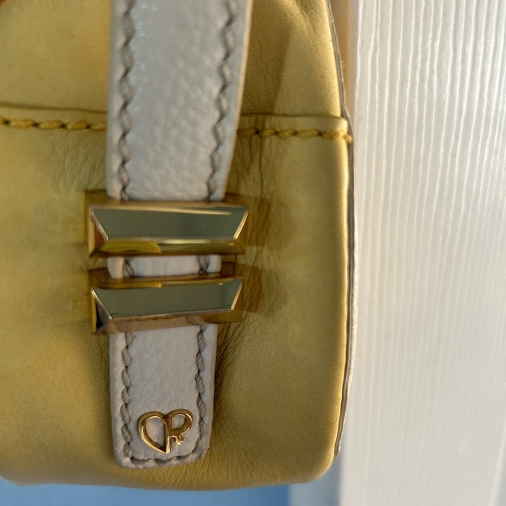 Charlotte Ronson Yellow and Cream Mini Crossbody Bag - Picture 4 of 10